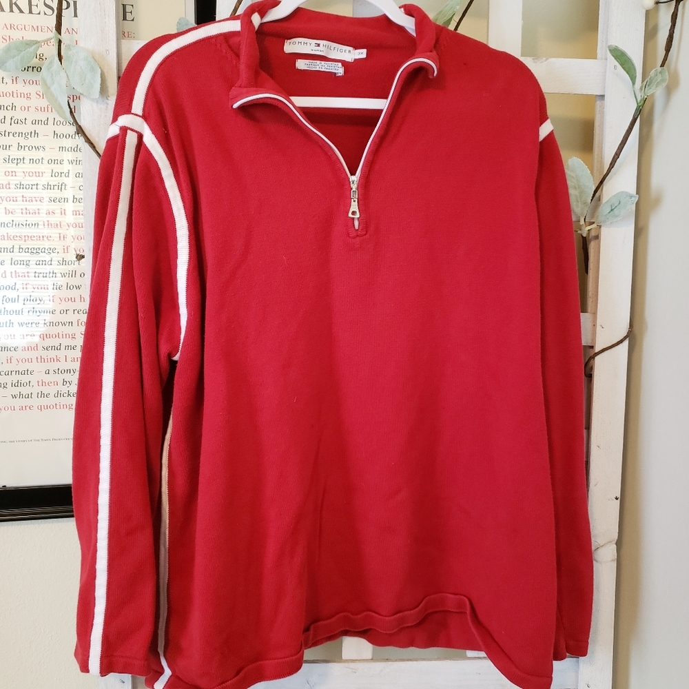 Plus Tommy Hilfiger Red Pullover